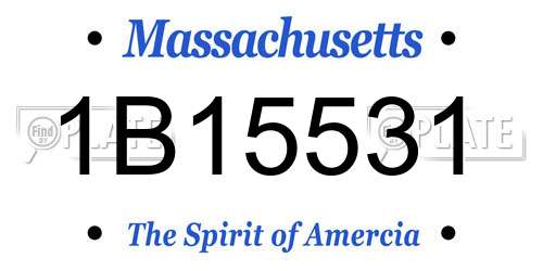 1B15531 Massachusetts License Plate