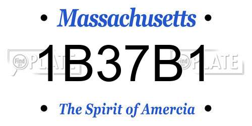 1B37B1 Massachusetts License Plate