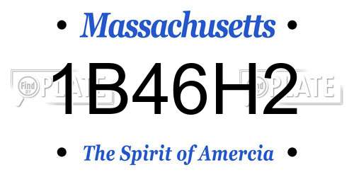1B46H2 Massachusetts License Plate