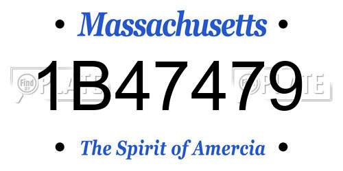 1B47479 Massachusetts License Plate