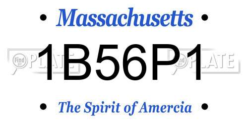1B56P1 Massachusetts License Plate