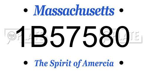 1B57580 Massachusetts License Plate