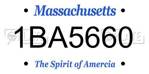 1BA5660 Massachusetts License Plate