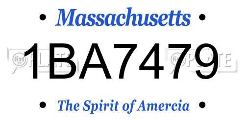 1BA7479 Massachusetts License Plate