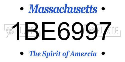 1BE6997 Massachusetts License Plate