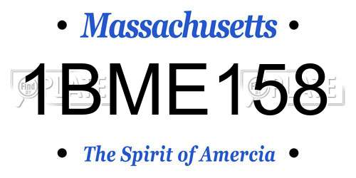 1BME158 Massachusetts License Plate