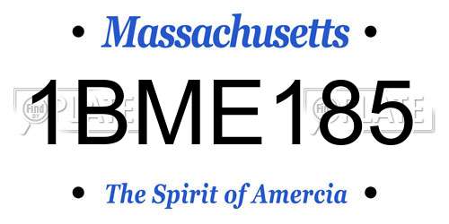 1BME185 Massachusetts License Plate