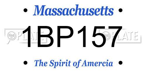 1BP157 Massachusetts License Plate