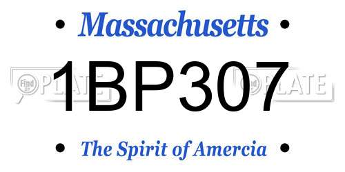 1BP307 Massachusetts License Plate
