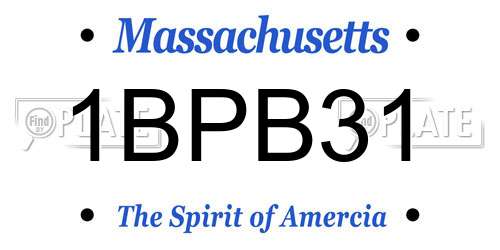 1BPB31 Massachusetts License Plate