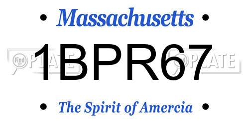 1BPR67 Massachusetts License Plate