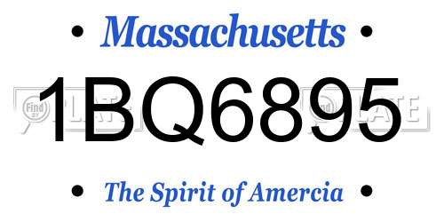 1BQ6895 Massachusetts License Plate