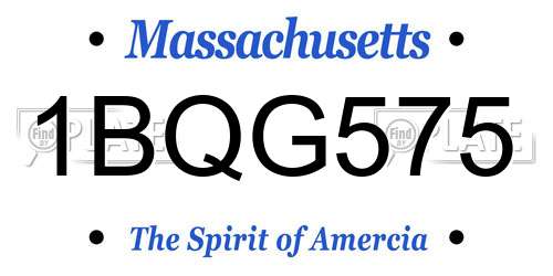 1BQG575 Massachusetts License Plate
