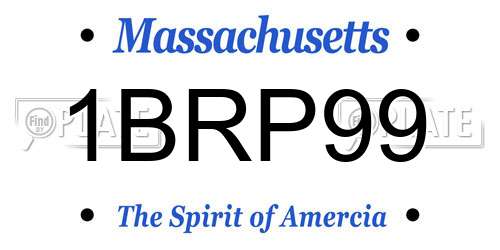 1BRP99 Massachusetts License Plate