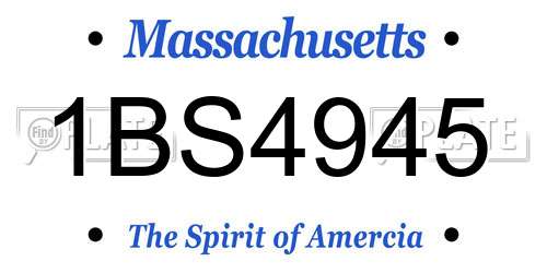 1BS4945 Massachusetts License Plate