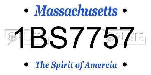 1BS7757 Massachusetts License Plate