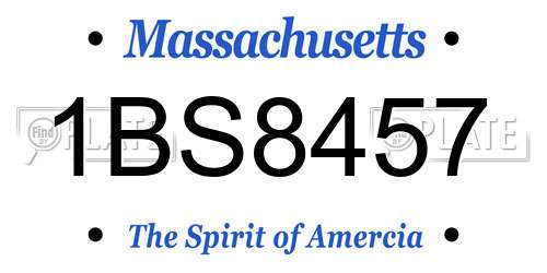 1BS8457 Massachusetts License Plate
