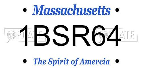 1BSR64 Massachusetts License Plate