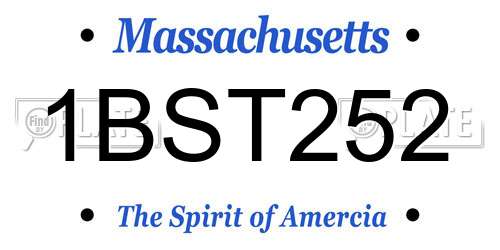 1BST252 Massachusetts License Plate