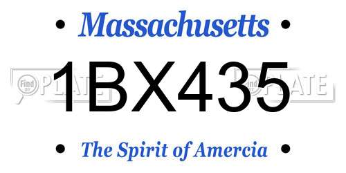 1BX435 Massachusetts License Plate