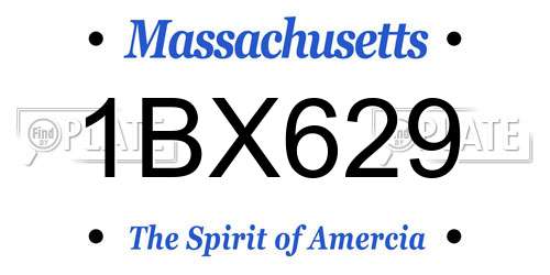 1BX629 Massachusetts License Plate