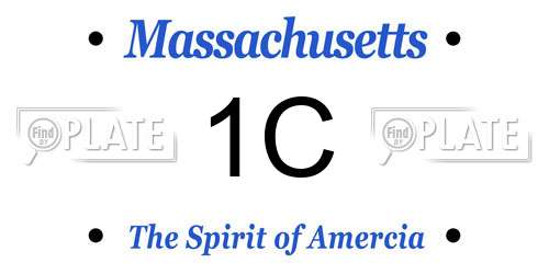 1C Massachusetts License Plate