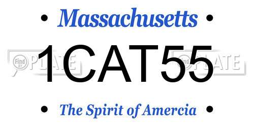 1CAT55 Massachusetts License Plate
