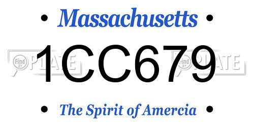 1CC679 Massachusetts License Plate