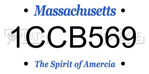 1CCB569 Massachusetts License Plate