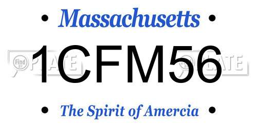 1CFM56 Massachusetts License Plate