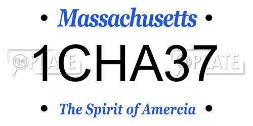 1CHA37 Massachusetts License Plate
