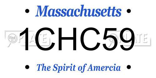 1CHC59 Massachusetts License Plate