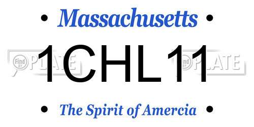 1CHL11 Massachusetts License Plate