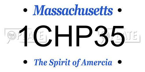 1CHP35 Massachusetts License Plate