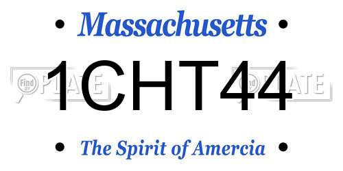 1CHT44 Massachusetts License Plate