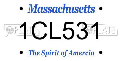1CL531 Massachusetts License Plate