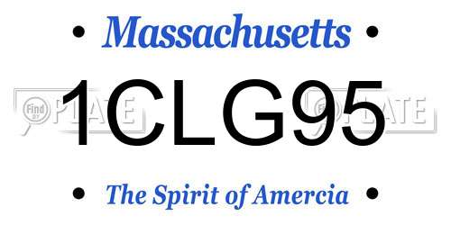 1CLG95 Massachusetts License Plate