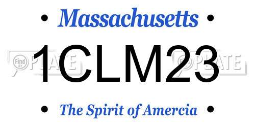 1CLM23 Massachusetts License Plate