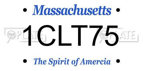 1CLT75 Massachusetts License Plate