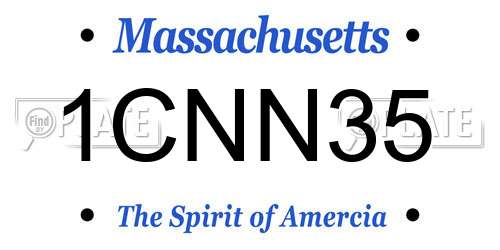 1CNN35 Massachusetts License Plate
