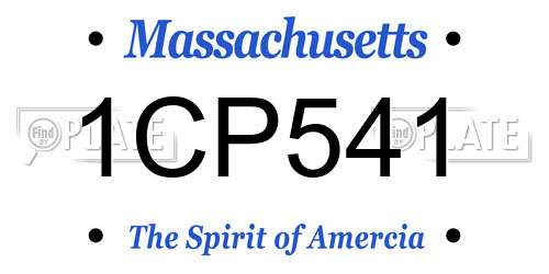 1CP541 Massachusetts License Plate