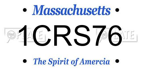 1CRS76 Massachusetts License Plate
