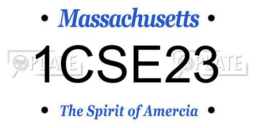 1CSE23 Massachusetts License Plate