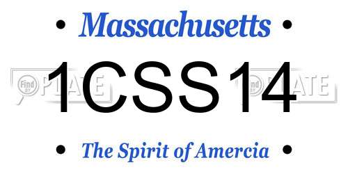 1CSS14 Massachusetts License Plate