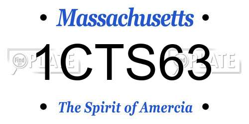 1CTS63 Massachusetts License Plate