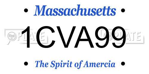 1CVA99 Massachusetts License Plate