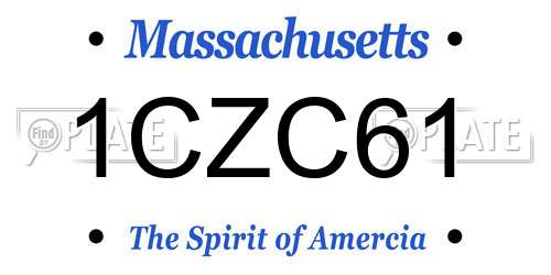 1CZC61 Massachusetts License Plate