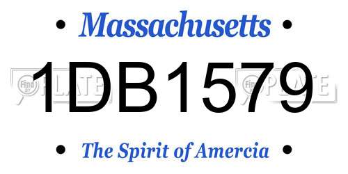 1DB1579 Massachusetts License Plate