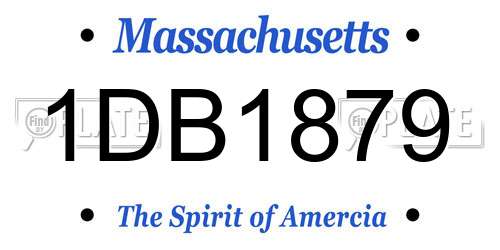 1DB1879 Massachusetts License Plate