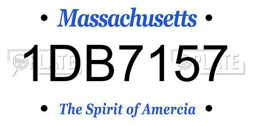 1DB7157 Massachusetts License Plate